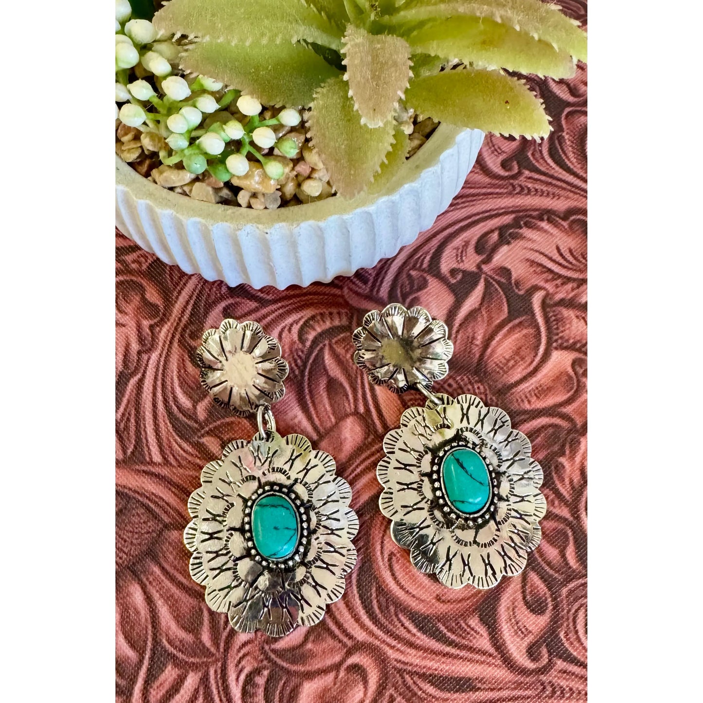 Silver Turquoise Earrings