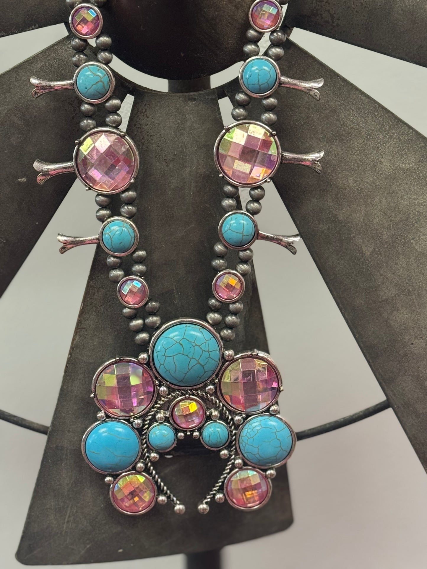 Turquoise Squash Blossom Necklace