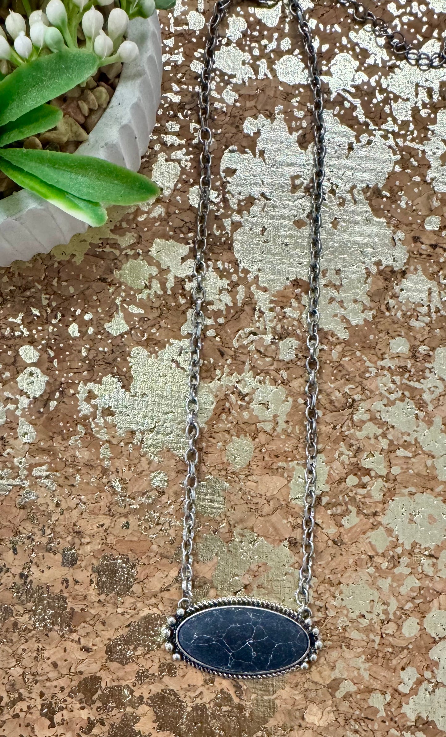 Black Stone Necklace