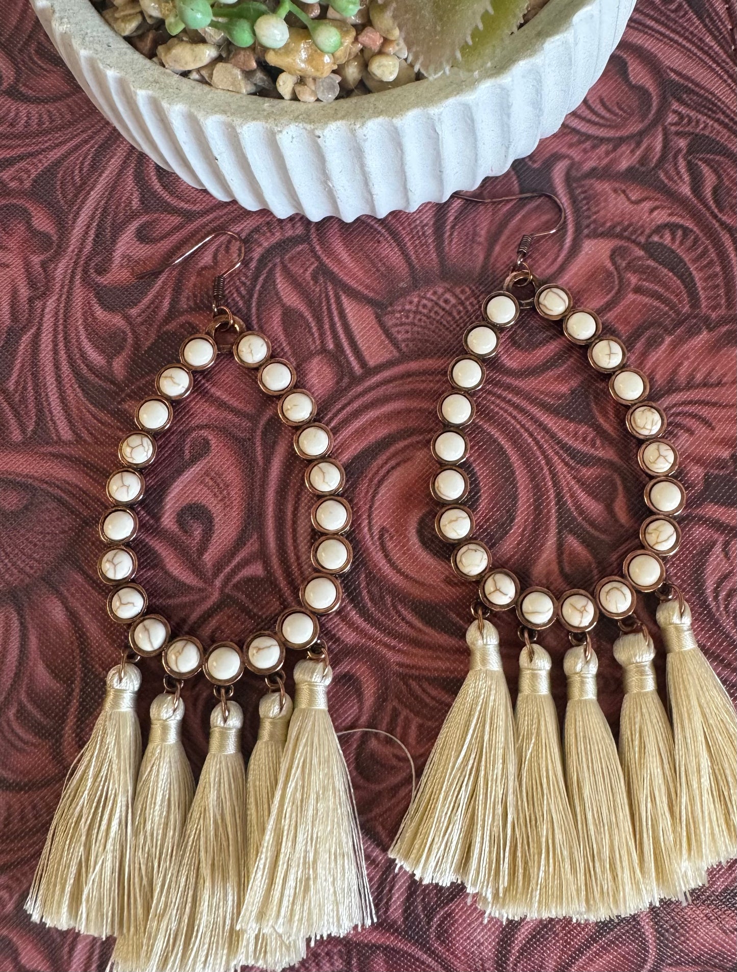 Ivory Tassel Earrings