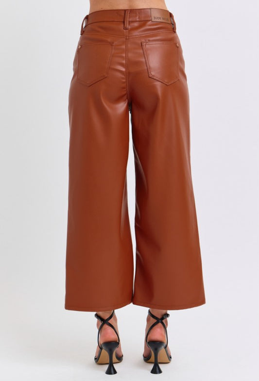 Judy Blue Camel Faux Leather Jeans