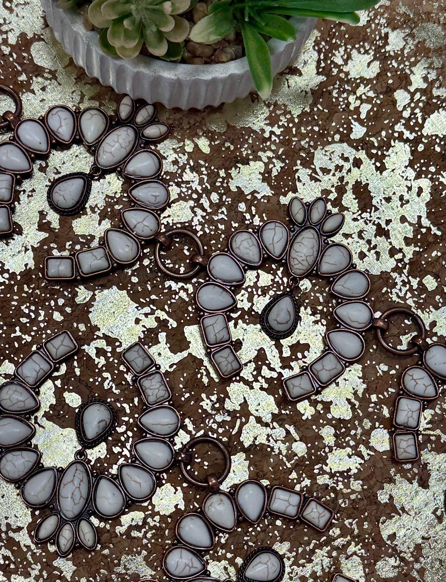 Ivory Squash Blossom Concho Belt