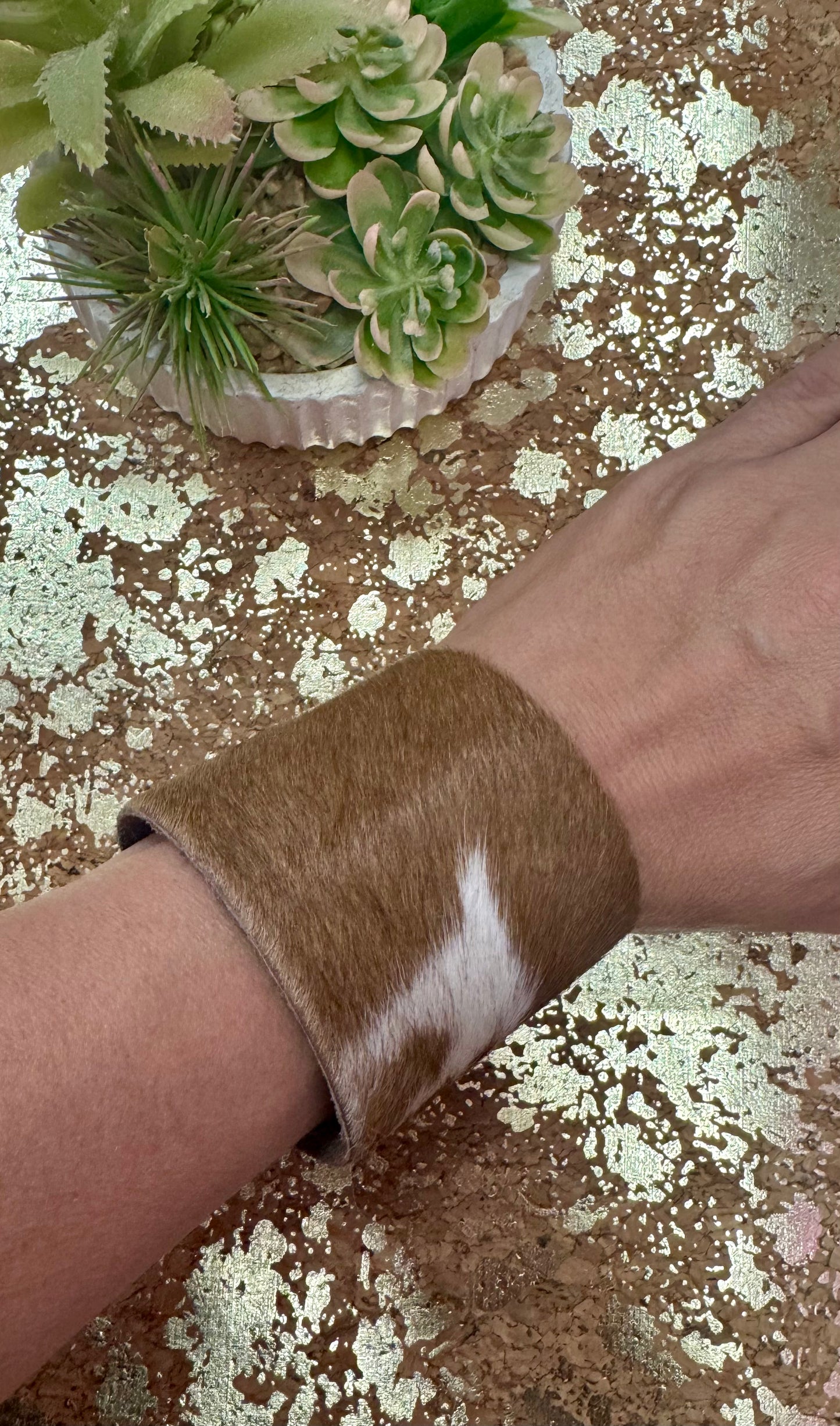 Leather Cowhide Wide Bracelet