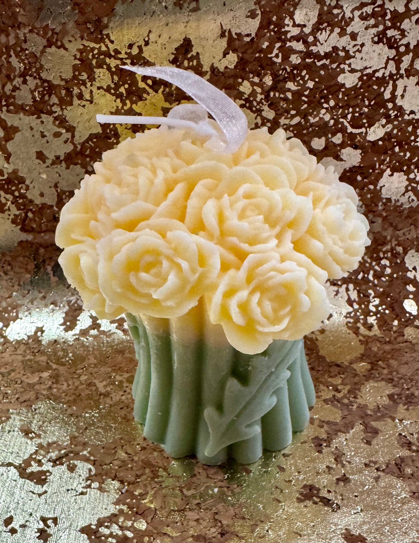 Yellow Rose Bouquet Candle