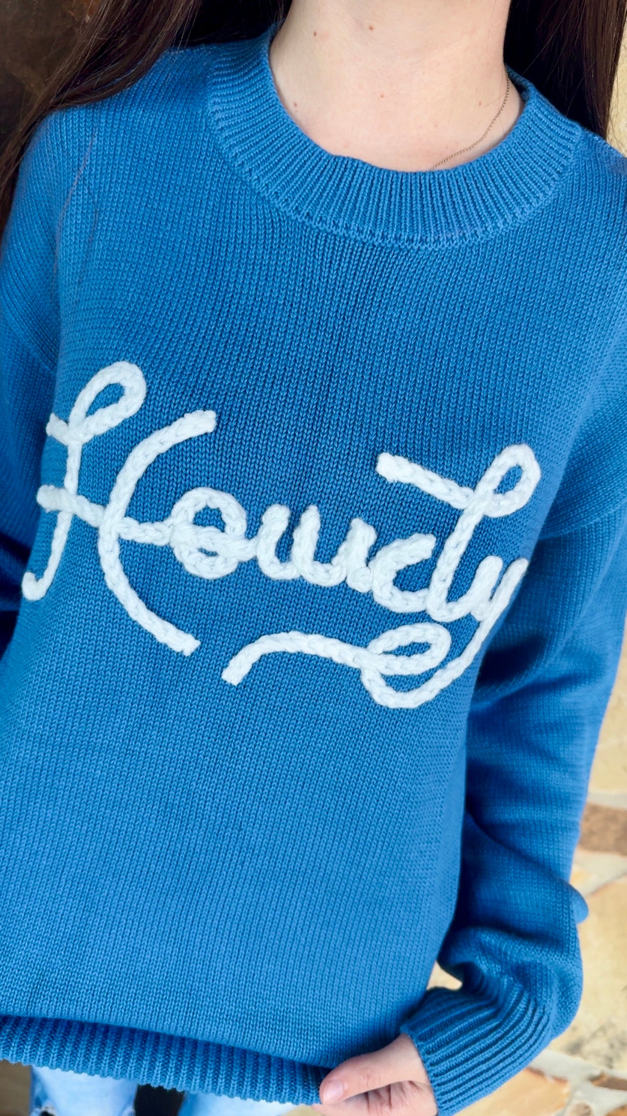 Blue Howdy Sweater