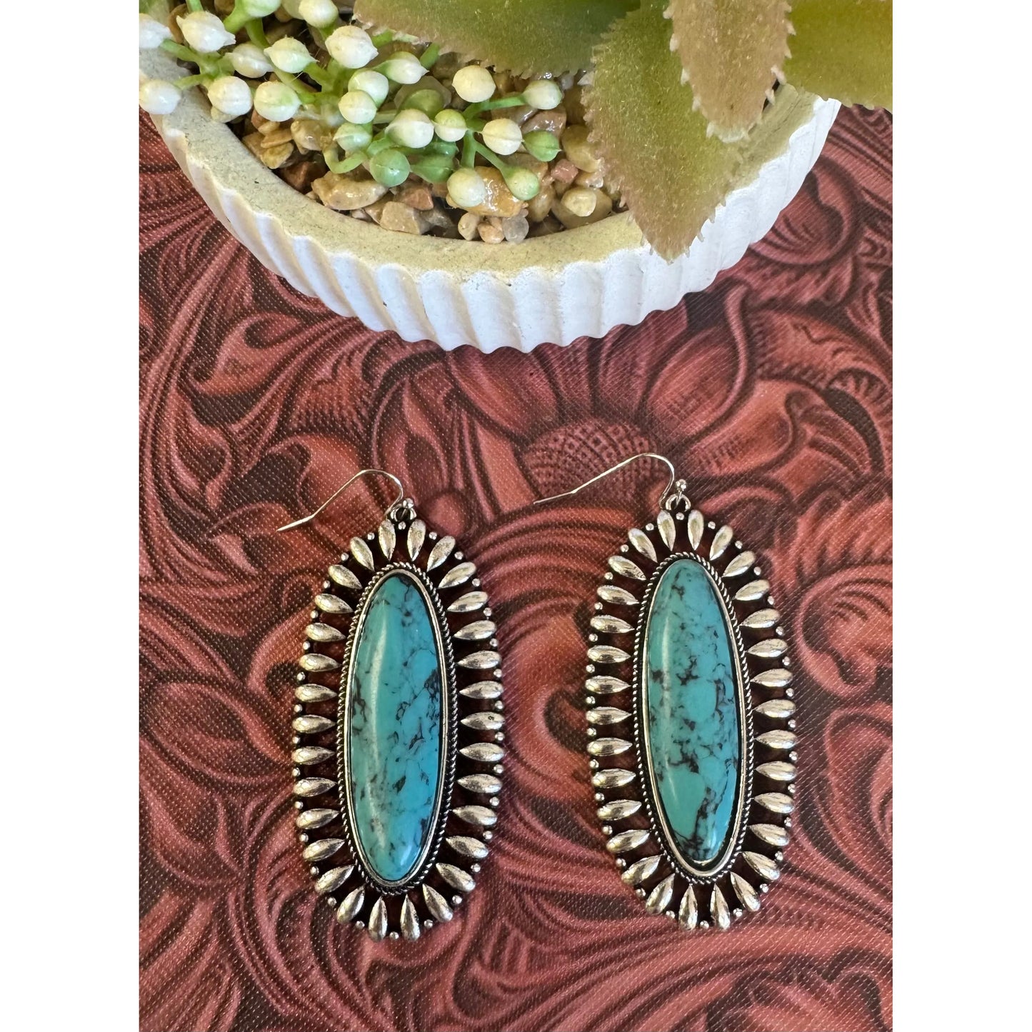 Turquoise Silver Earrings