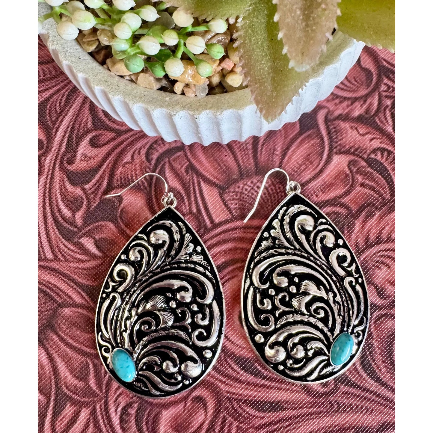 Turquoise Silver Earrings