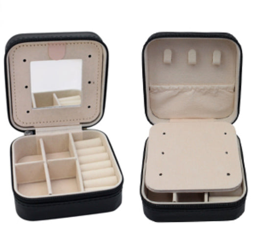 Brown Silver Metal Jewelry Box