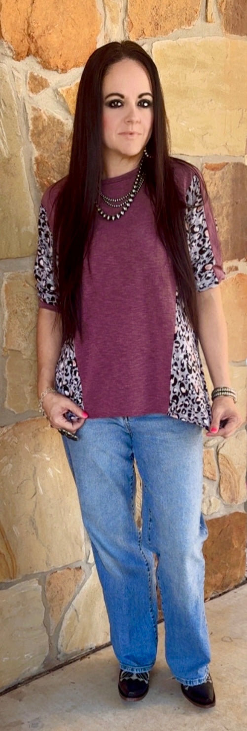 Purple Leopard Top