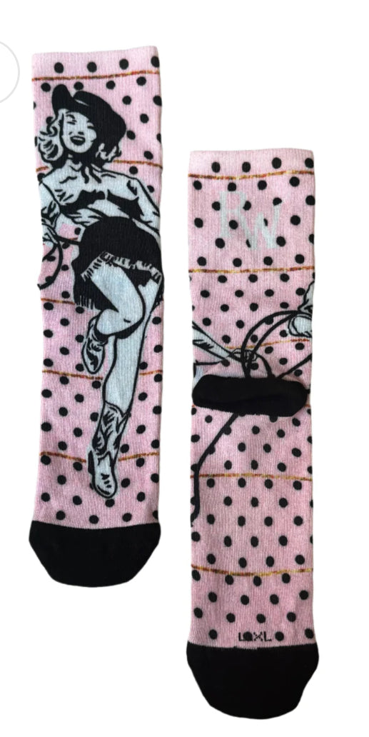 RW Socks Pink Cowgirl