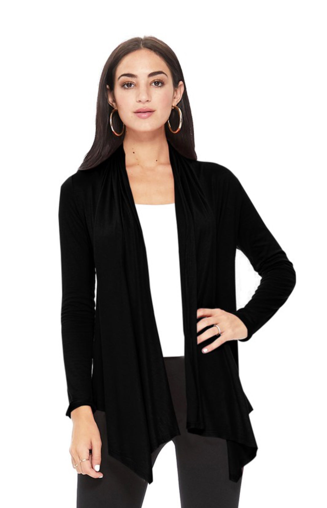 Black Solid Cardigan
