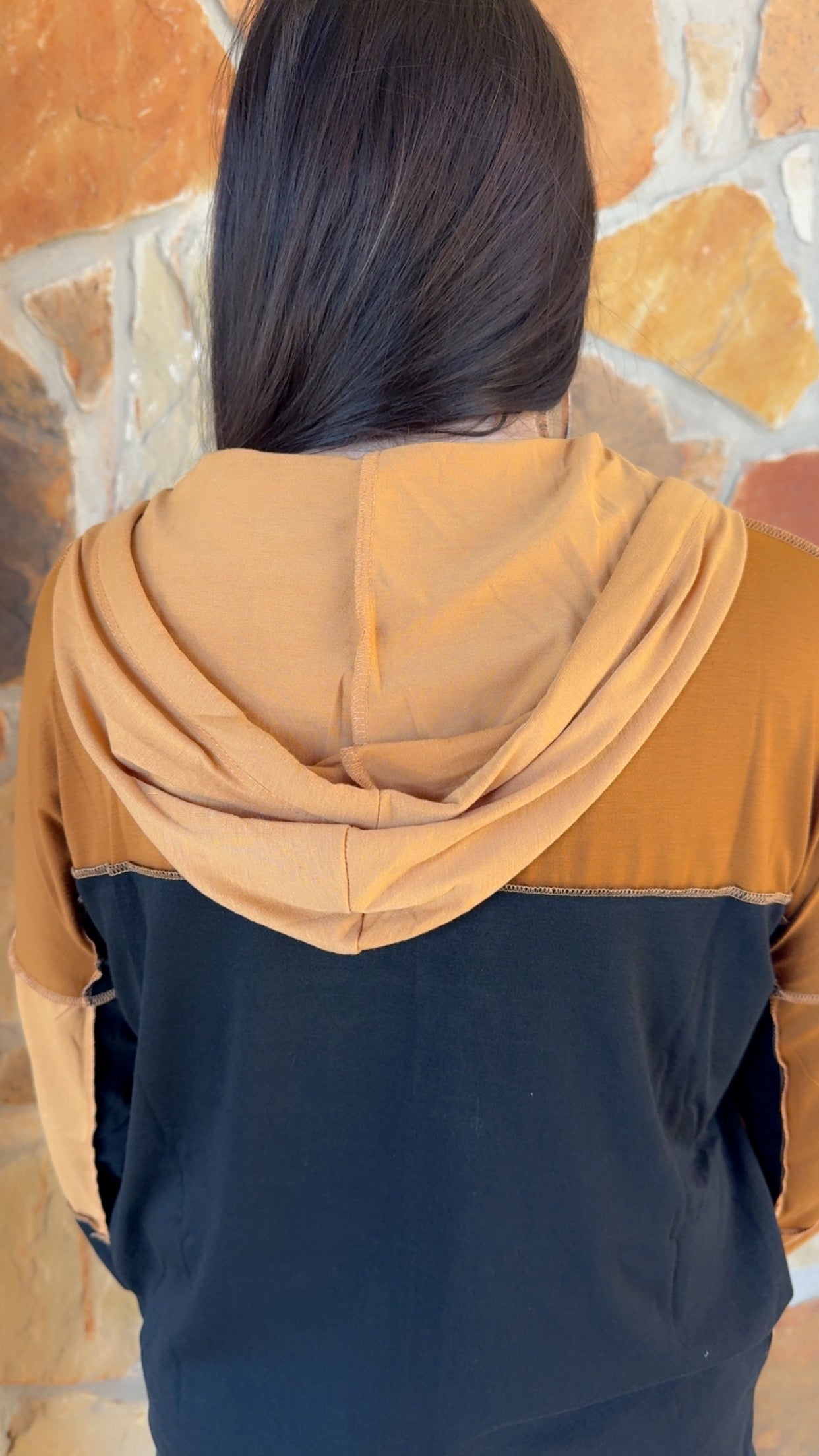 Multi Colored Hoodie Top