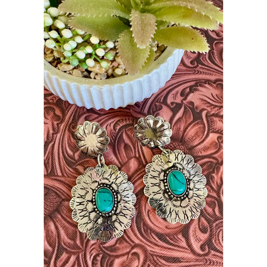 Silver Turquoise Earrings