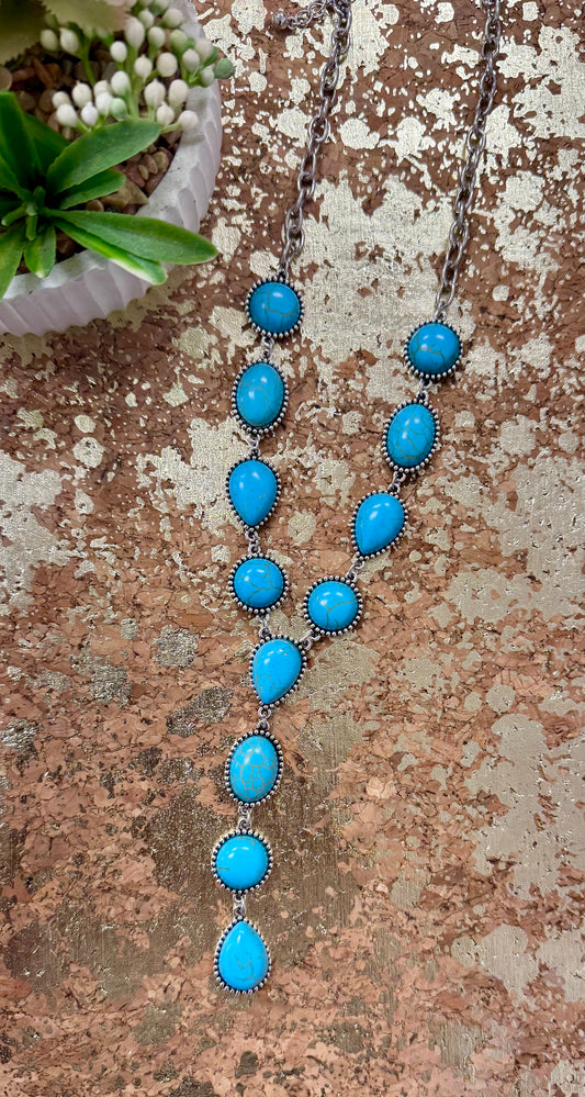 Turquoise Y Necklace
