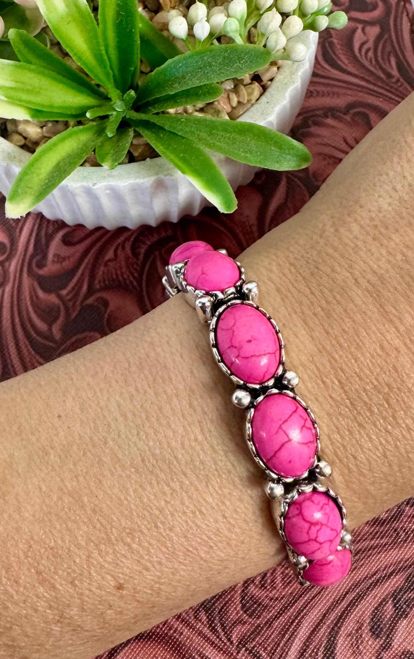 Pink Elastic Bracelet