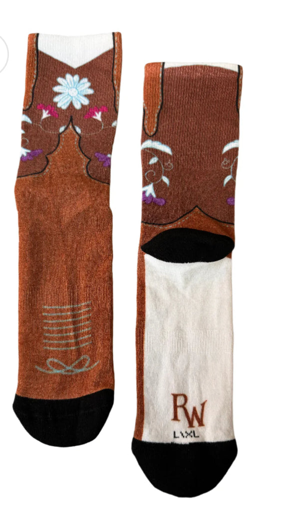 RW Socks Brown Stitch