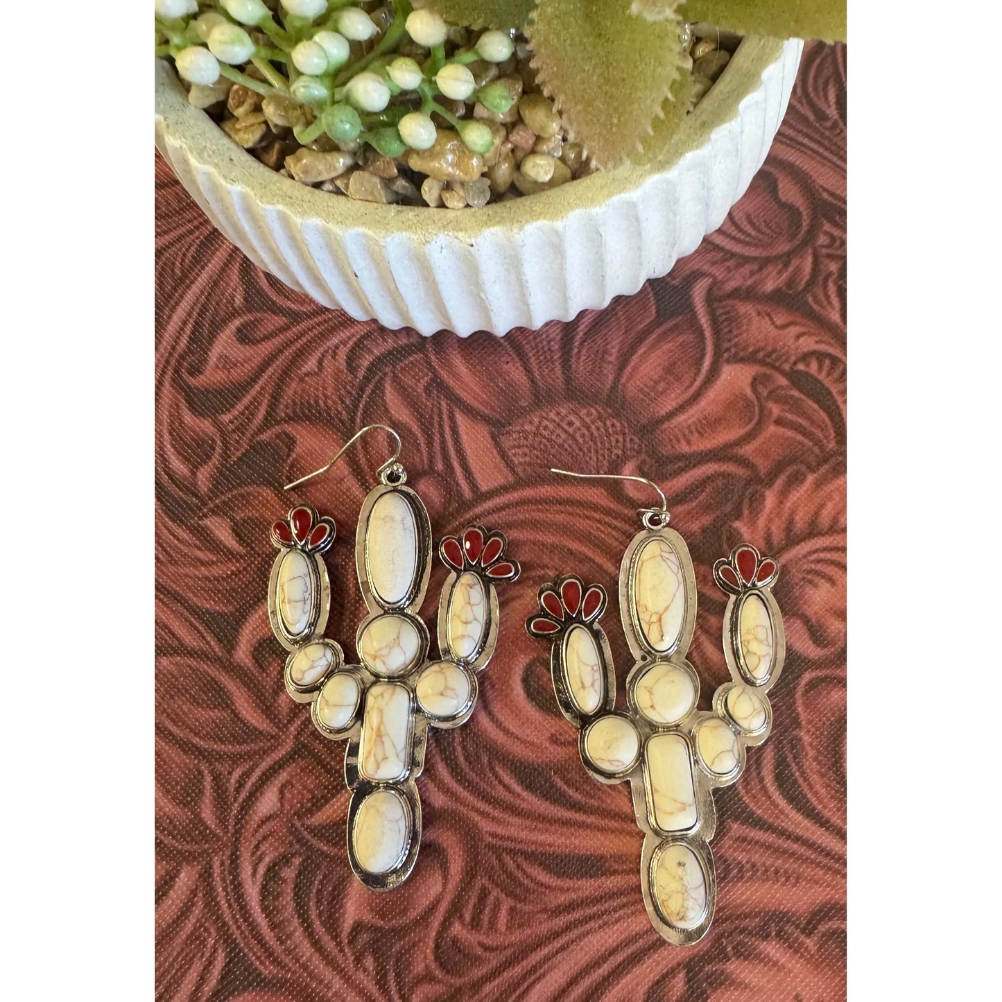 Ivory Cactus Earrings