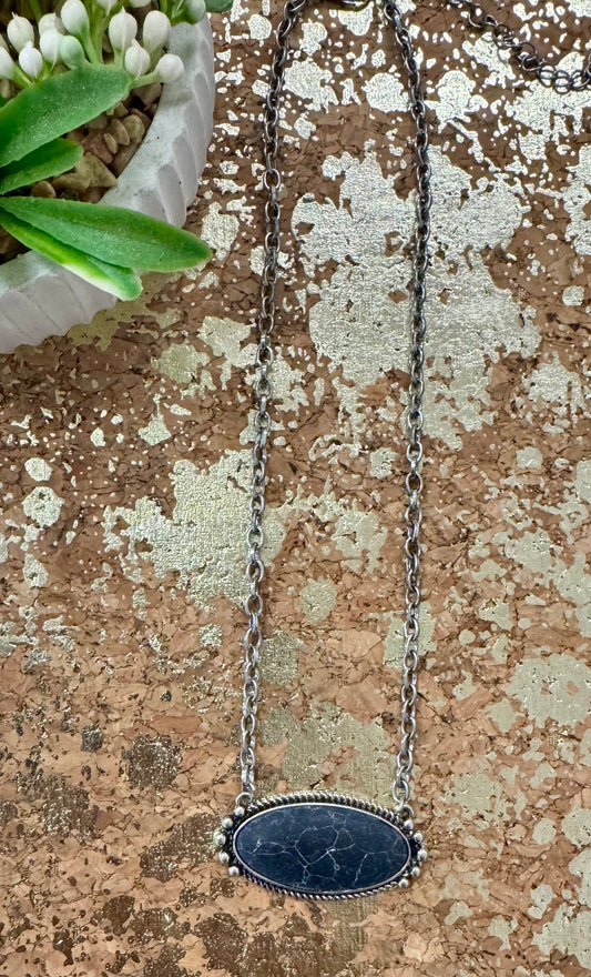 Black Stone Necklace