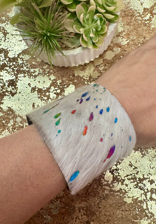 Leather Cowhide Wide Bracelet