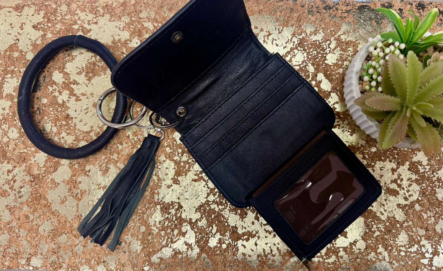 Checkered Wristlet Wallet