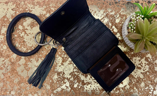 Checkered Wristlet Wallet