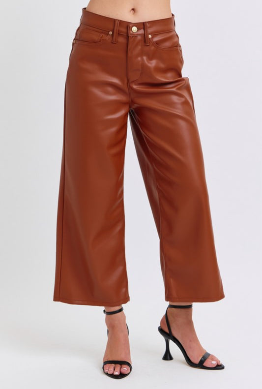 Judy Blue Camel Faux Leather Jeans