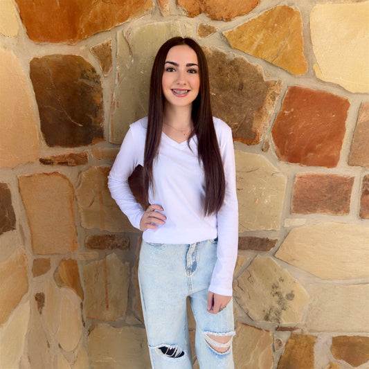 White Long Sleeve Top