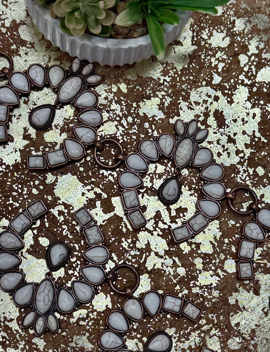 Ivory Squash Blossom Concho Belt