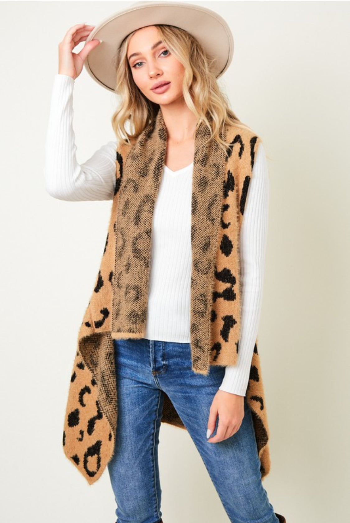 Leopard Sweater Vest