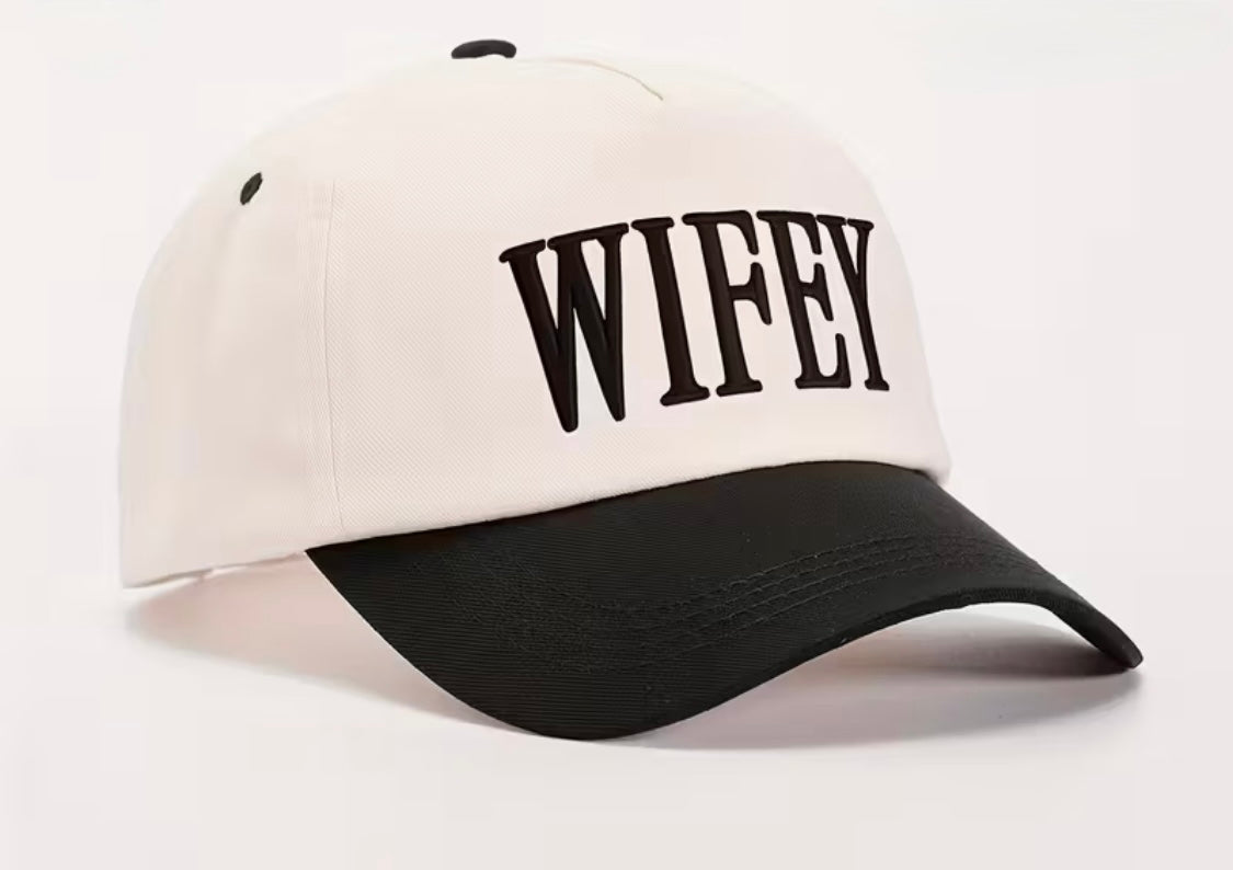 Wifey Black Tan Cap