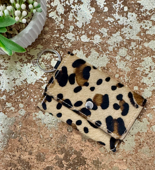 Leopard Keychain Card Holder