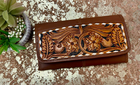 Leather Tooled Wallet
