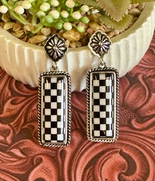 Checkered Earrings
