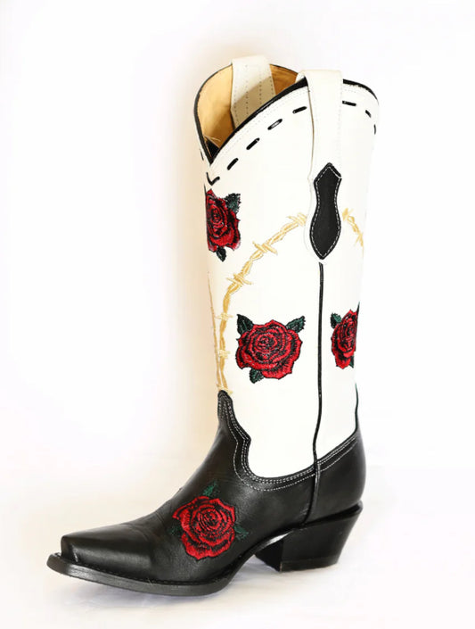 RW Boots W14282 Barbwire Roses