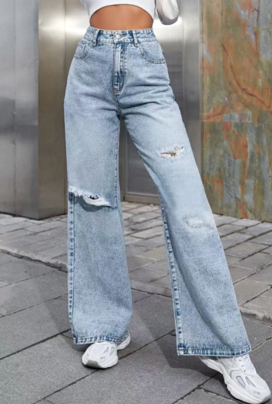 High Rise Wide Leg Jeans