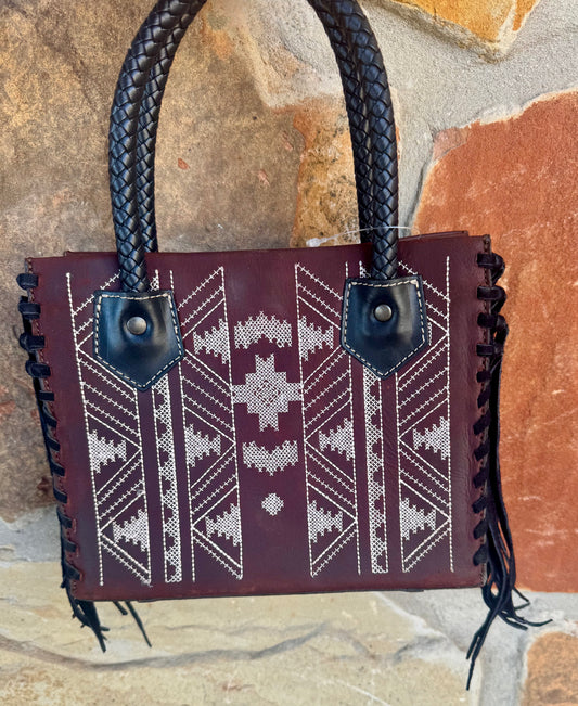 Small Dark Brown Fringe Crossbody Purse