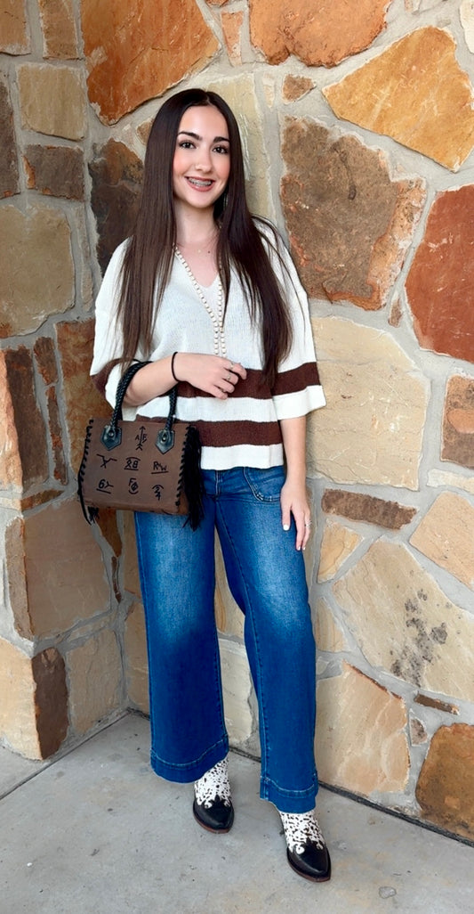 Striped Cropped Sweater