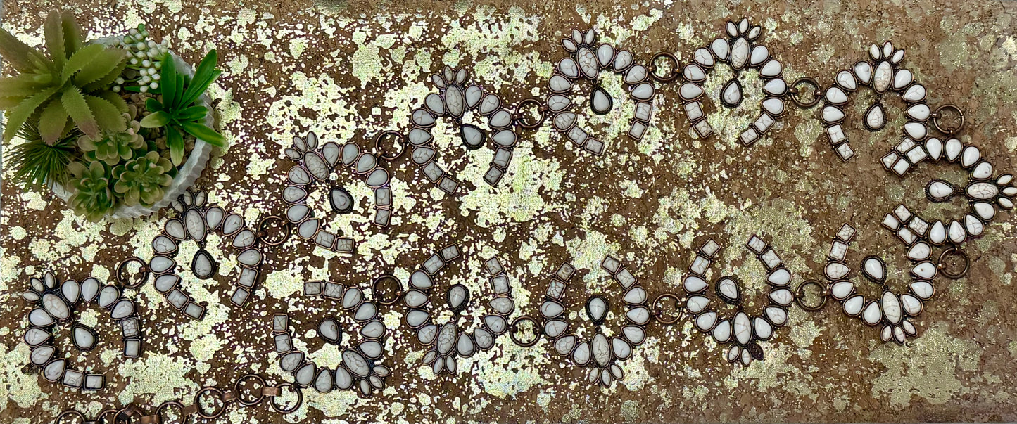 Ivory Squash Blossom Concho Belt