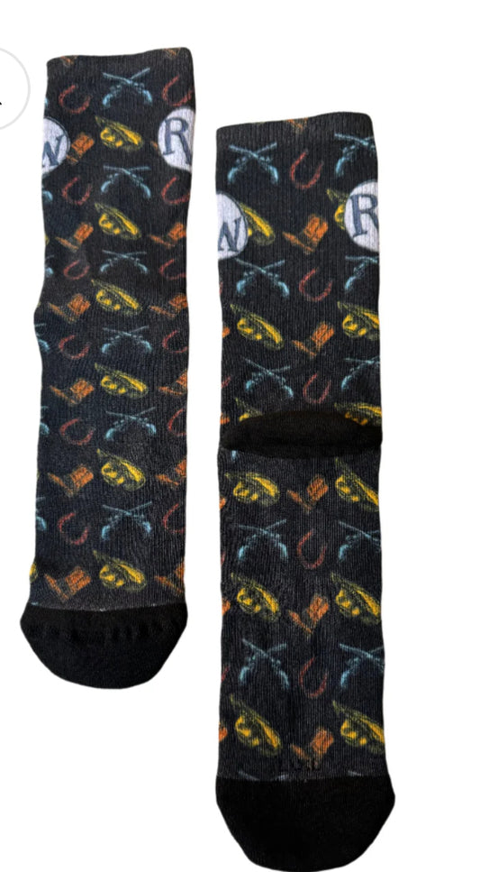 RW Socks Black Western