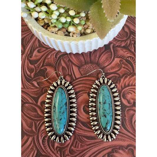Turquoise Silver Earrings