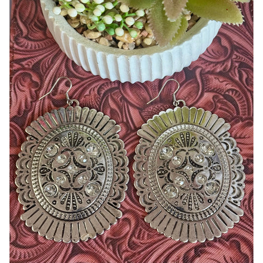 Large Silver Earrings