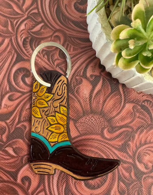 Leather Boot Keychain