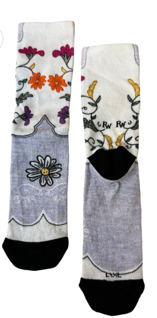 RW Socks White Floral