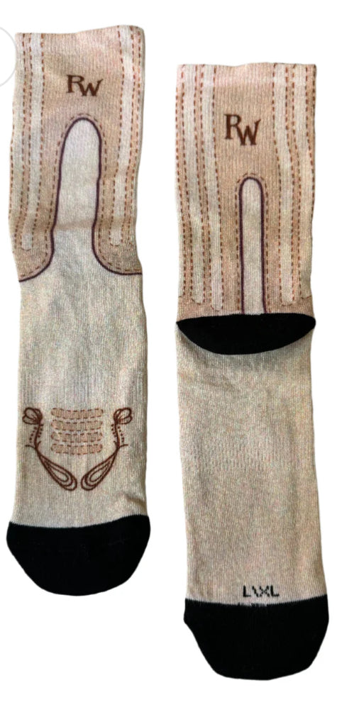 RW Socks Tan Boot Stitch