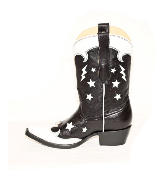 RW Boots WRW008 Black White Stars