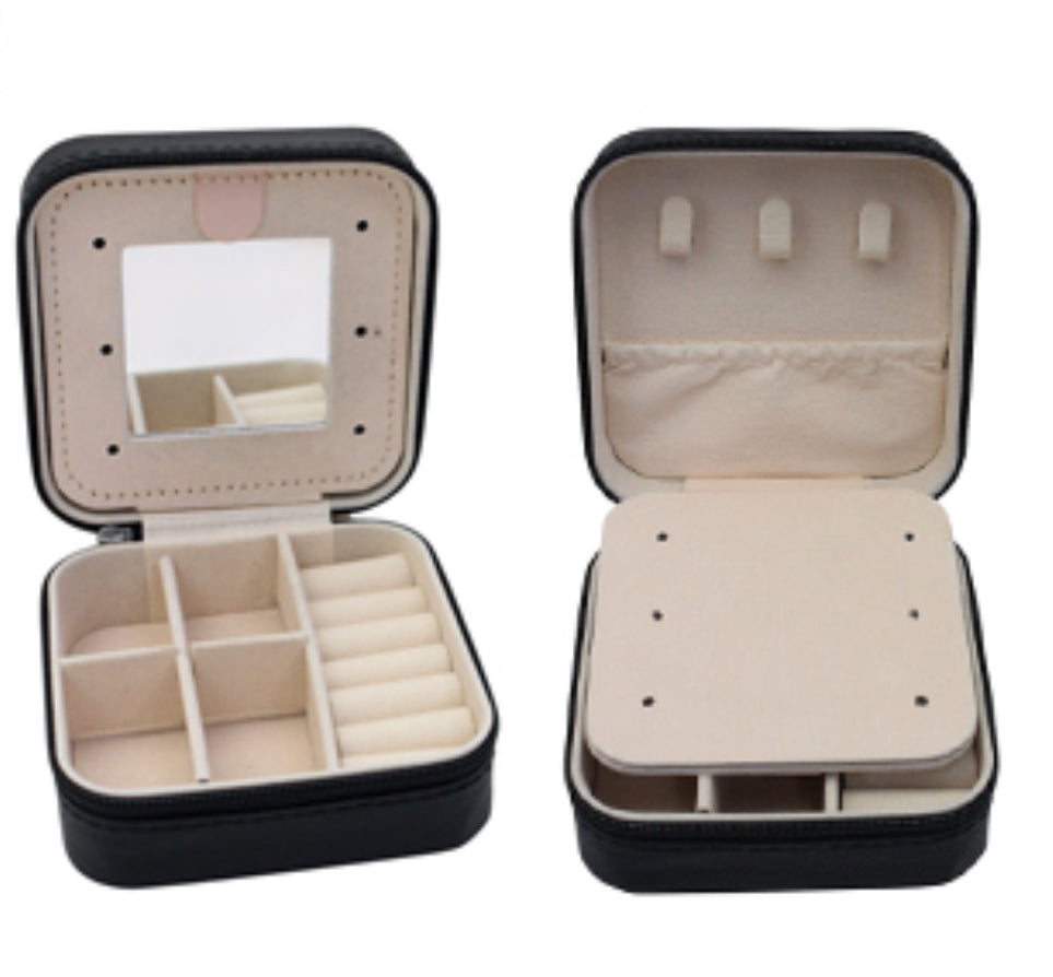 Brown Silver Metal Jewelry Box