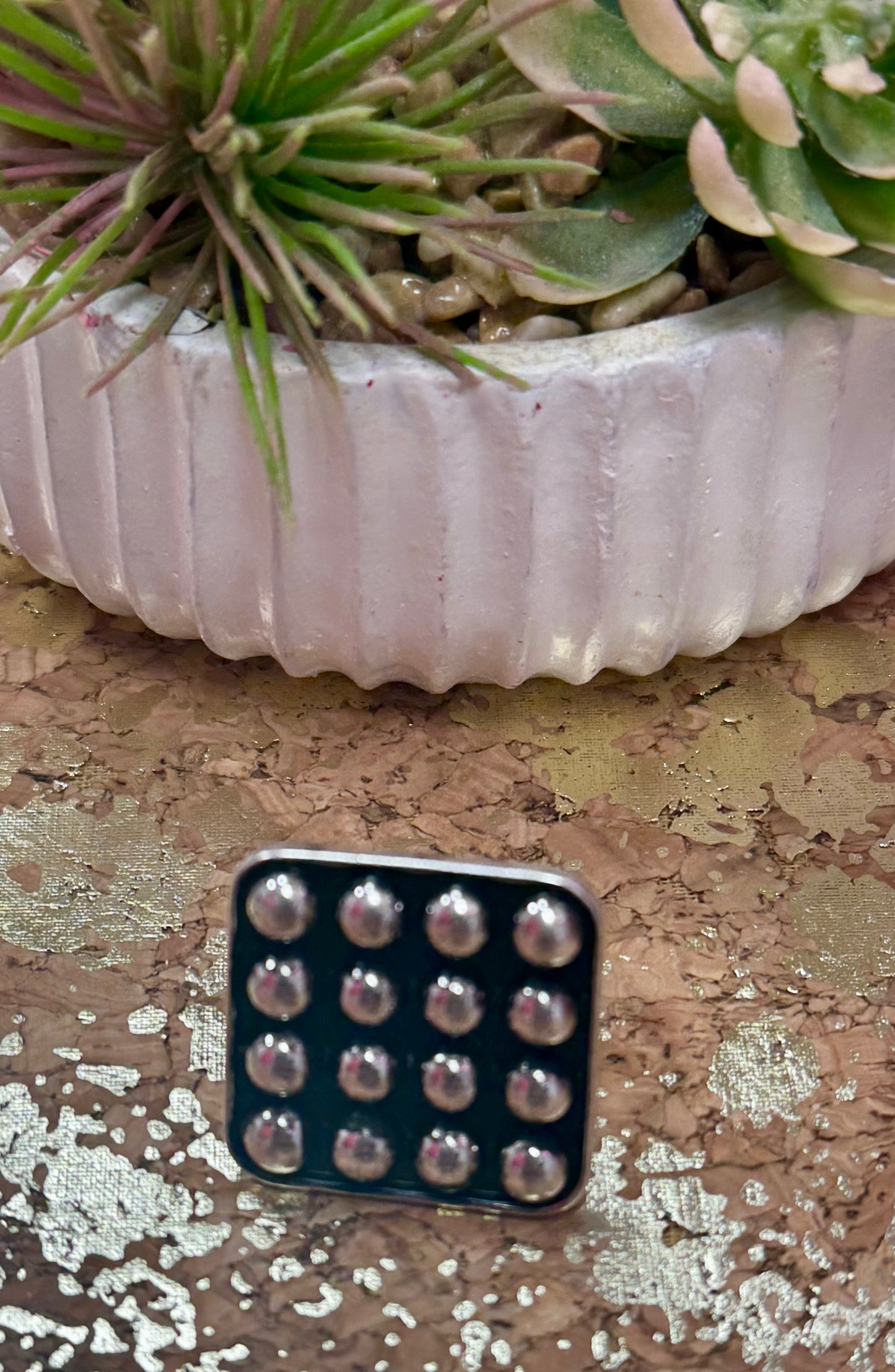 Silver Studded Ring