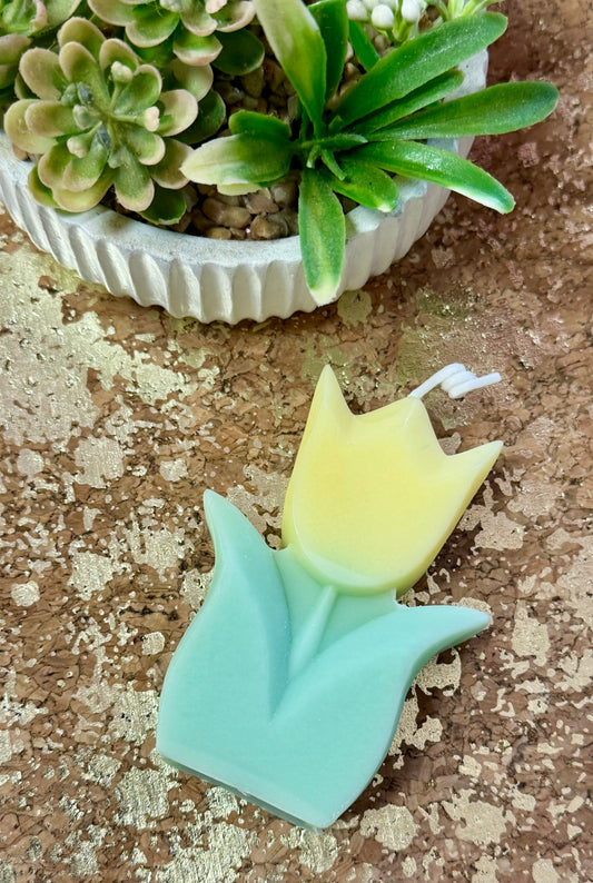 Yellow Tulip Candle
