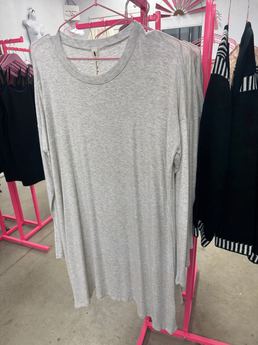 Grey Long Tunic Dress