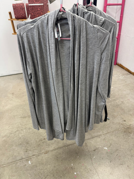Grey Solid Cardigan